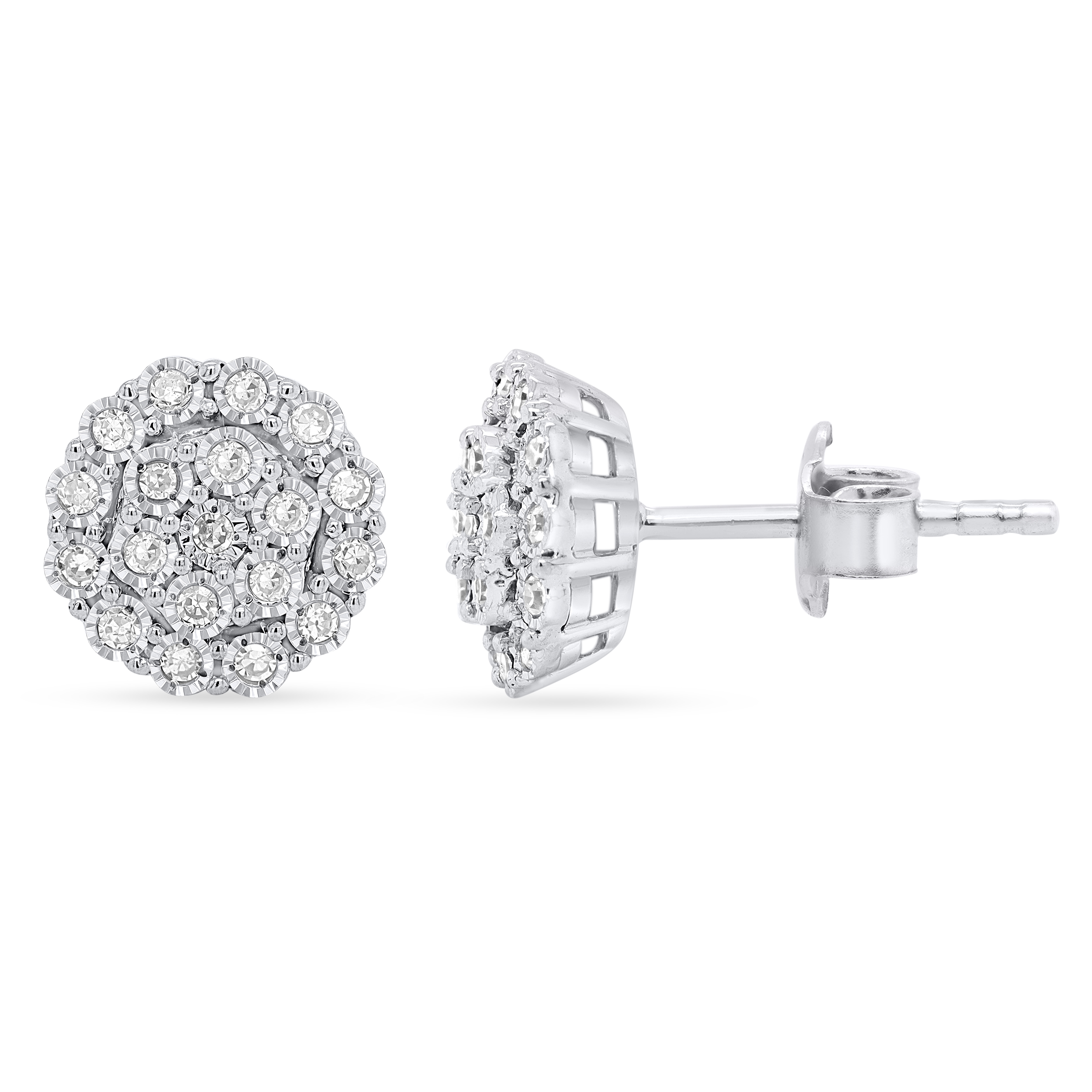 Eternal Radiance Diamond Stud Earrings in 18K White Gold - Image 4