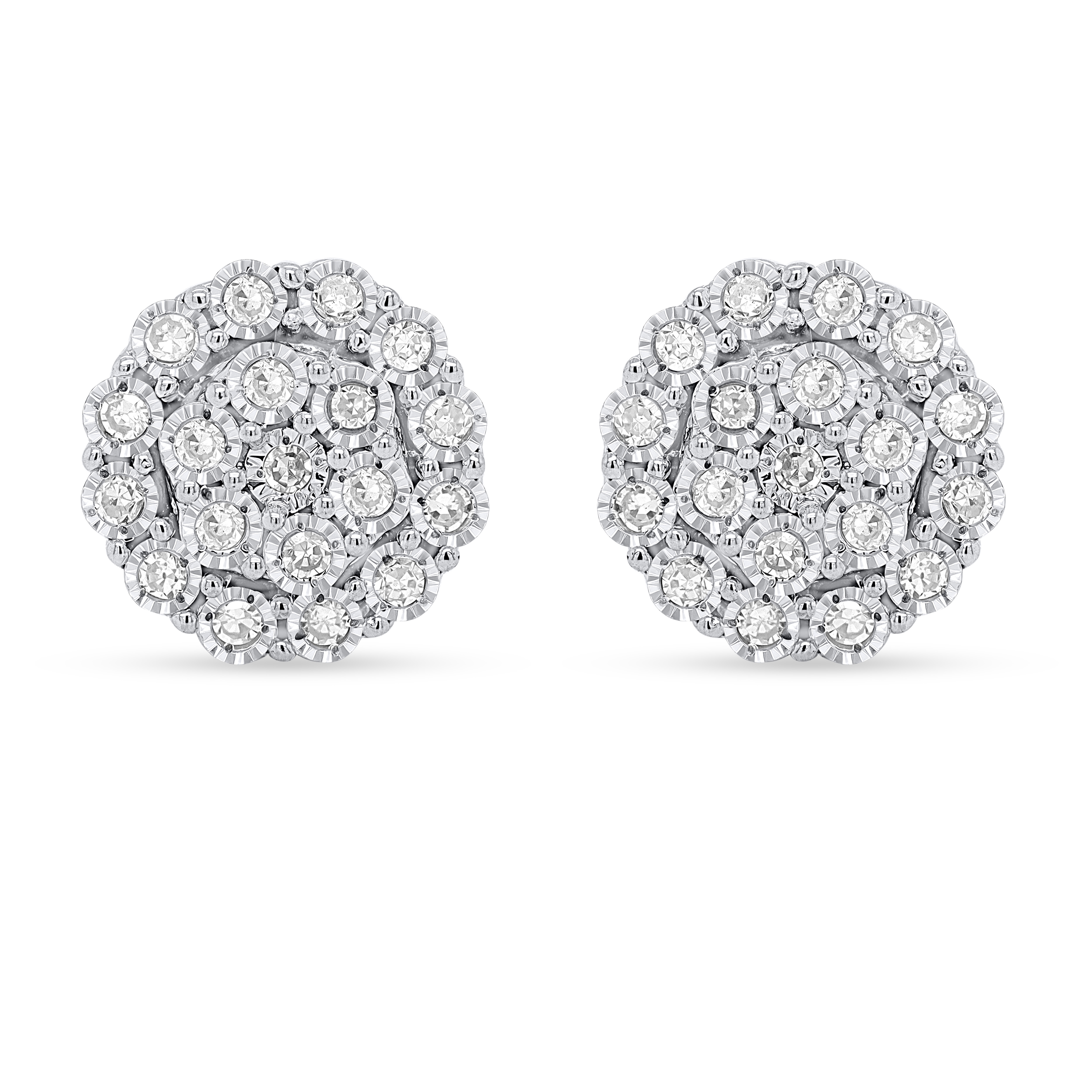 Eternal Radiance Diamond Stud Earrings in 18K White Gold - Image 3
