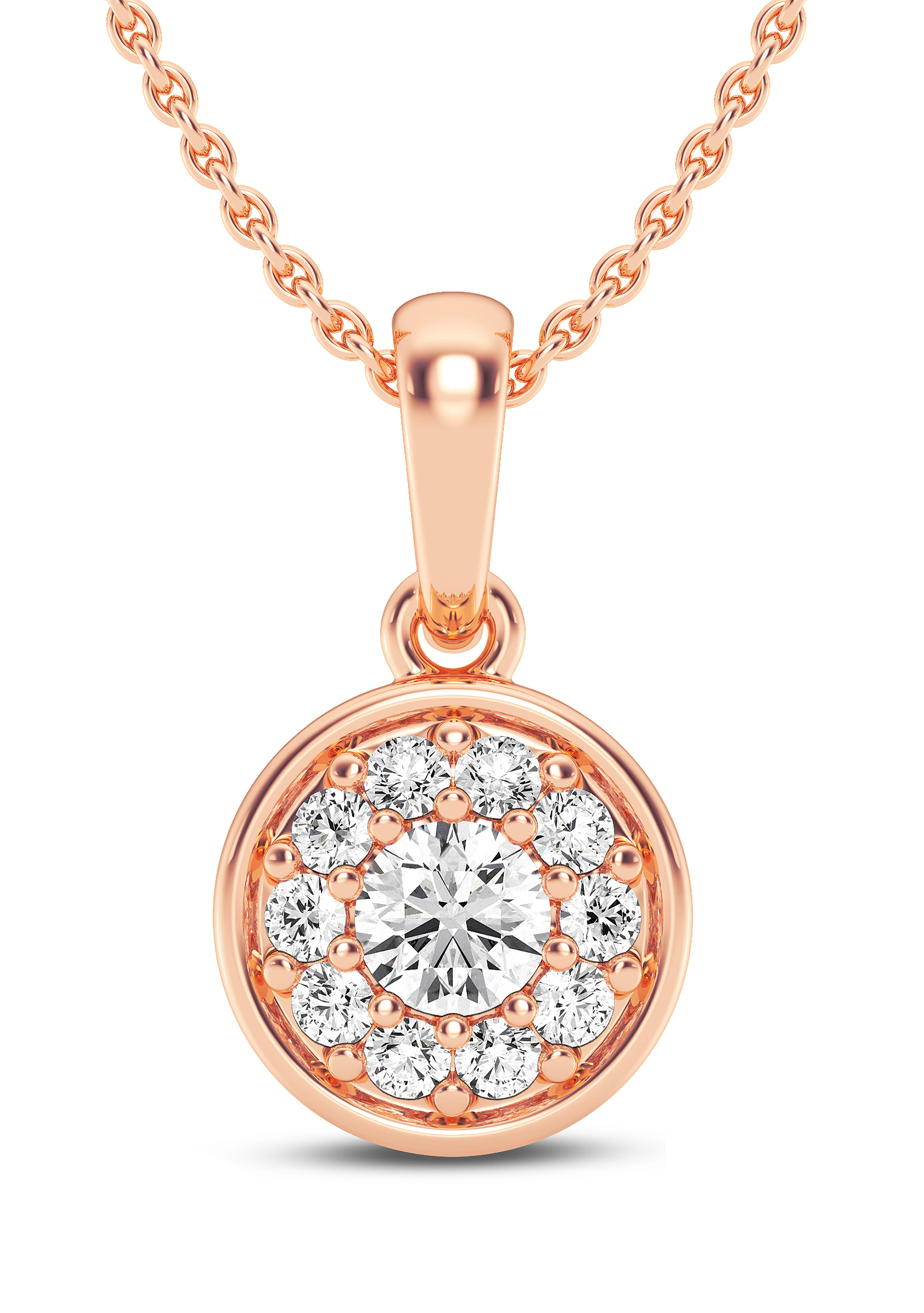 Eternal Bloom Diamond Pendant in 18K Rose Gold - Image 2