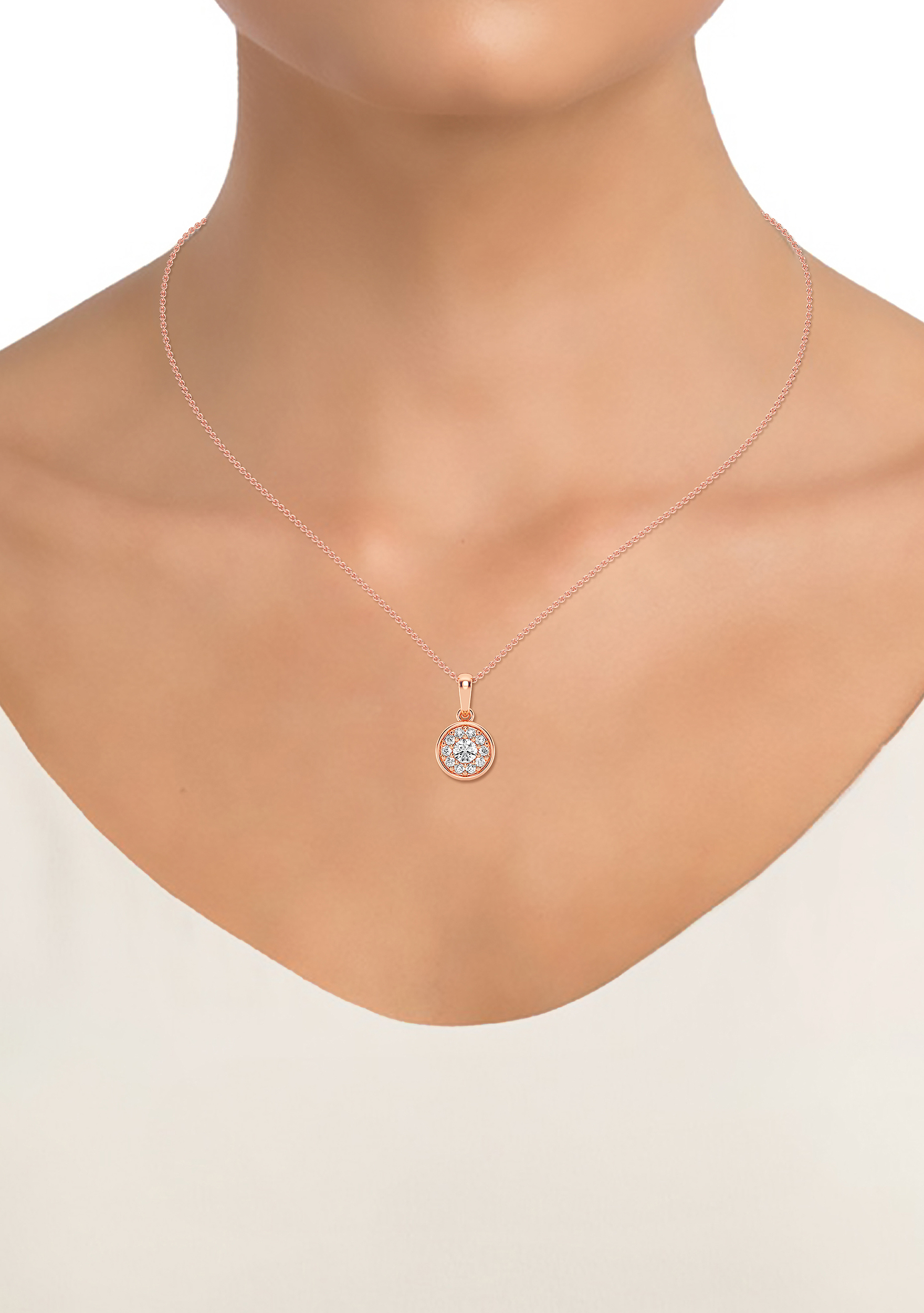 Eternal Bloom Diamond Pendant in 18K Rose Gold